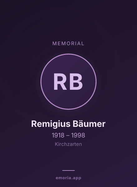 Memorial portrait of Remigius Bäumer