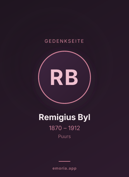 Gedenkportrait von Remigius Byl