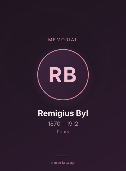 Memorial portrait of Remigius Byl