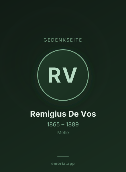 Gedenkportrait von Remigius De Vos