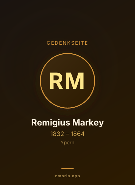 Gedenkportrait von Remigius Markey
