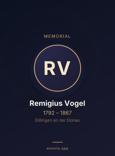 Memorial portrait of Remigius Vogel