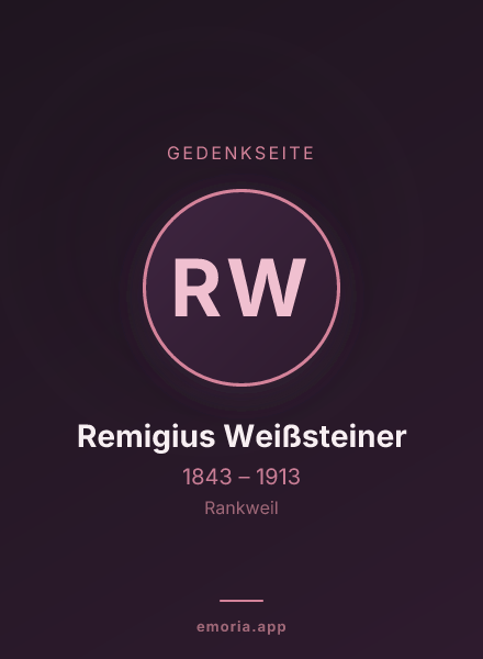 Gedenkportrait von Remigius Weißsteiner