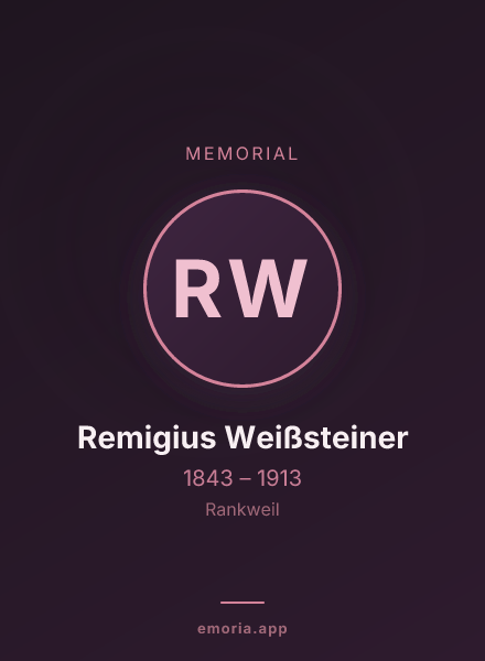 Memorial portrait of Remigius Weißsteiner