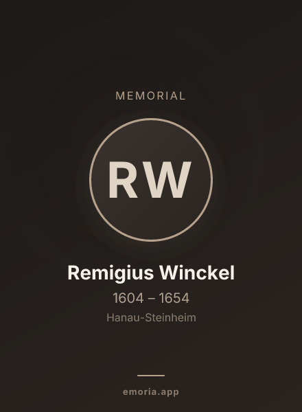 Memorial portrait of Remigius Winckel