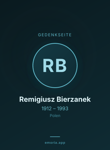 Gedenkportrait von Remigiusz Bierzanek