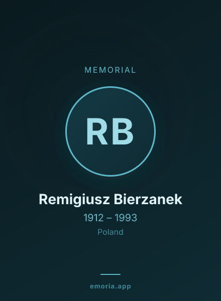 Memorial portrait of Remigiusz Bierzanek
