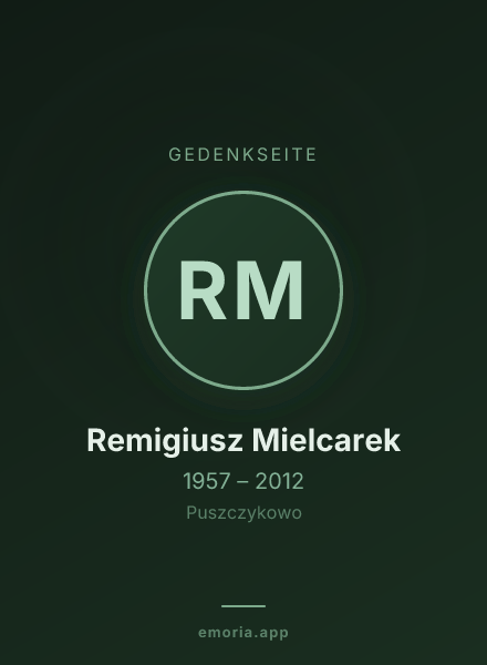 Gedenkportrait von Remigiusz Mielcarek