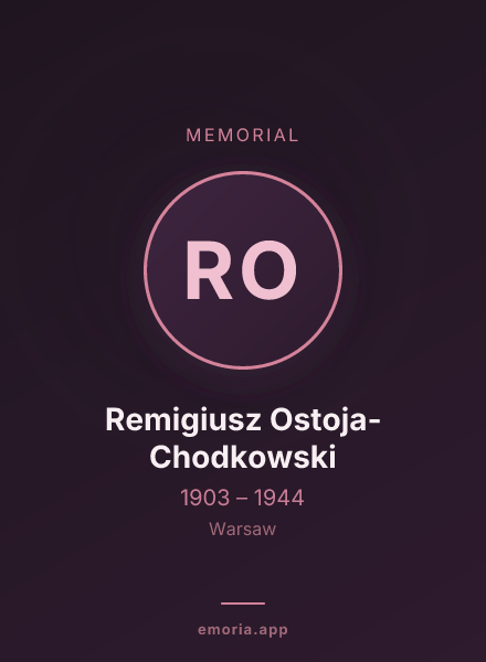 Memorial portrait of Remigiusz Ostoja-Chodkowski