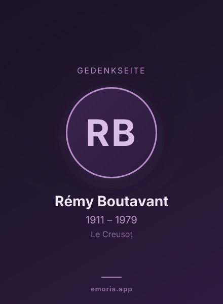 Gedenkportrait von Rémy Boutavant