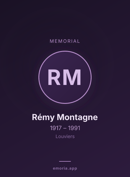Memorial portrait of Rémy Montagne