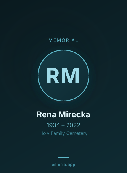 Memorial portrait of Rena Mirecka