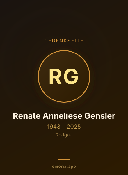 Gedenkportrait von Renate Anneliese Gensler