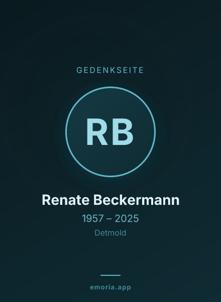 Gedenkportrait von Renate Beckermann