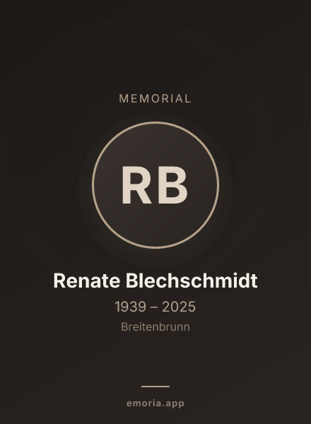 Memorial portrait of Renate Blechschmidt