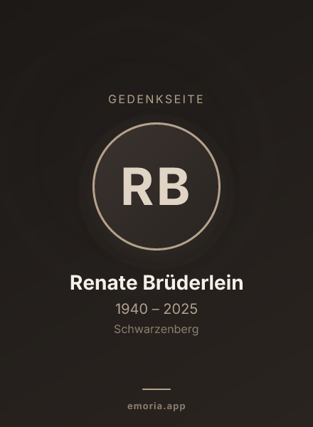 Gedenkportrait von Renate Brüderlein
