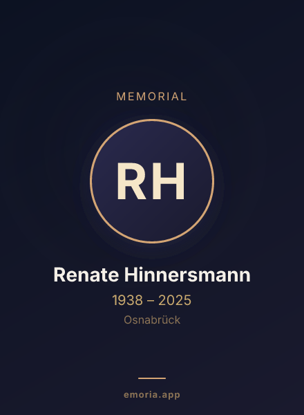 Memorial portrait of Renate Hinnersmann