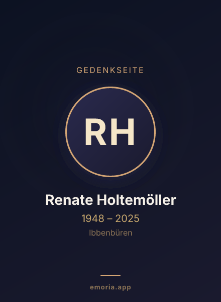 Gedenkportrait von Renate Holtemöller