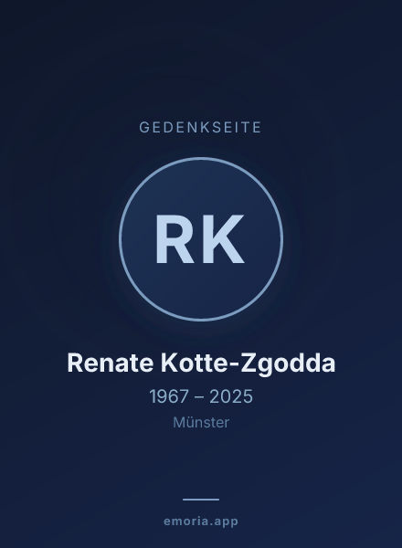 Gedenkportrait von Renate Kotte-Zgodda
