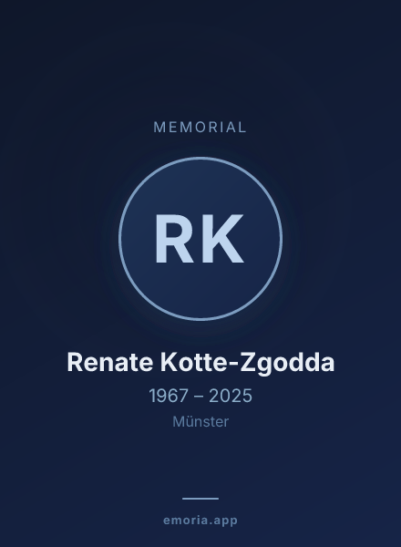 Memorial portrait of Renate Kotte-Zgodda