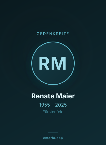 Gedenkportrait von Renate Maier