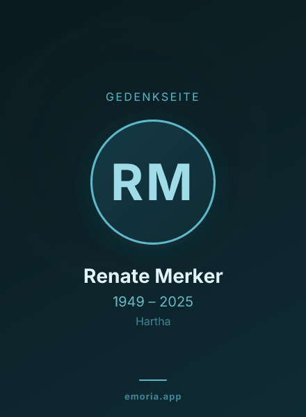 Gedenkportrait von Renate Merker