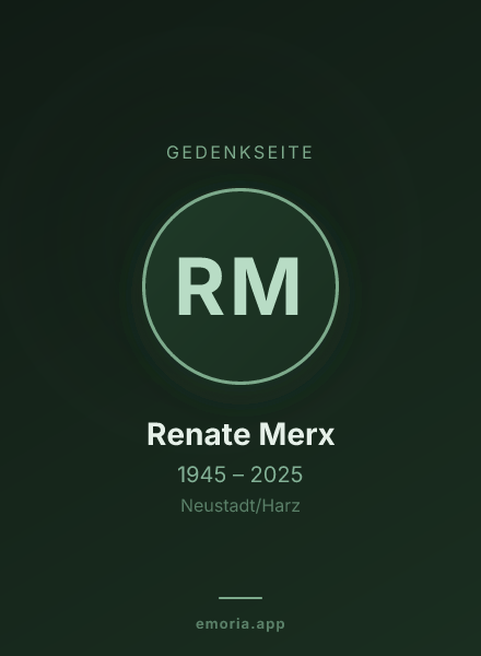 Gedenkportrait von Renate Merx