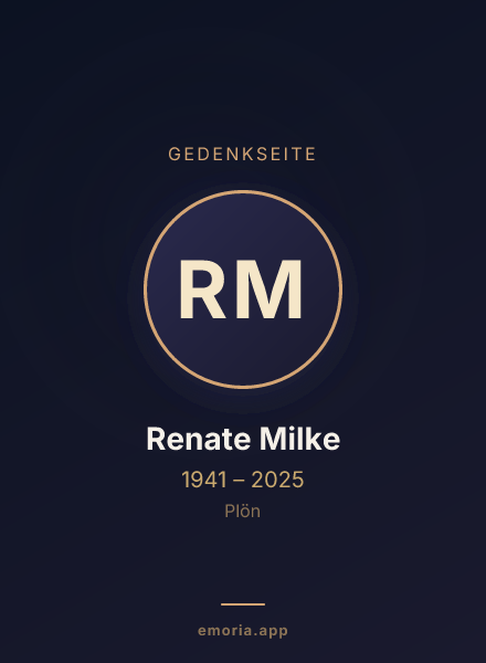 Gedenkportrait von Renate Milke