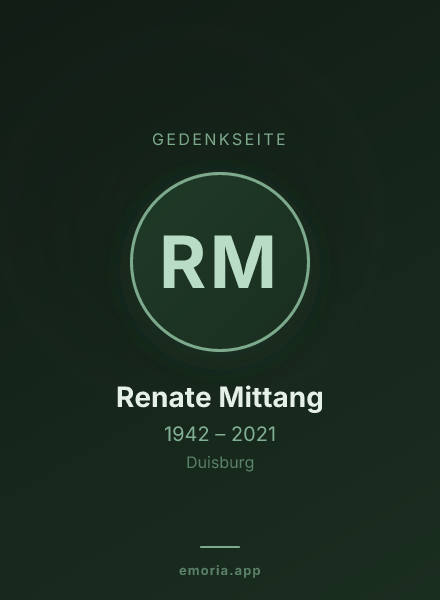 Gedenkportrait von Renate Mittang