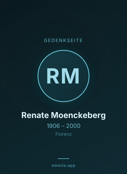 Gedenkportrait von Renate Moenckeberg