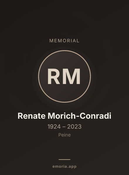 Memorial portrait of Renate Morich-Conradi