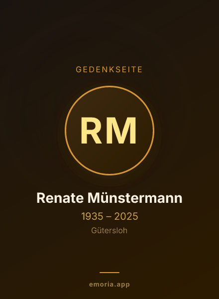 Gedenkportrait von Renate Münstermann