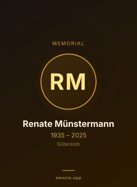 Memorial portrait of Renate Münstermann