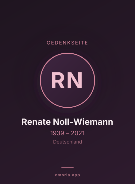 Gedenkportrait von Renate Noll-Wiemann