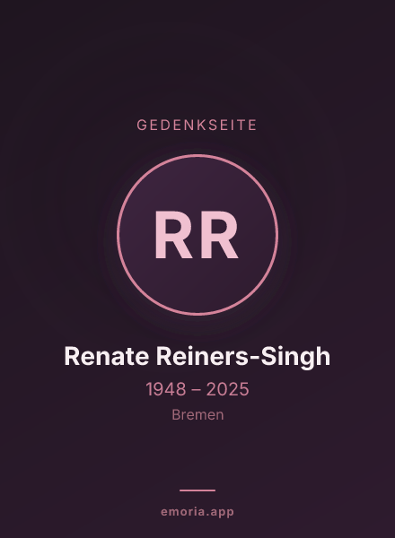 Gedenkportrait von Renate Reiners-Singh