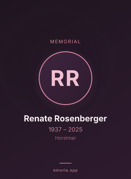 Memorial portrait of Renate Rosenberger