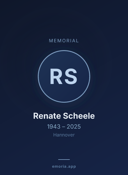 Memorial portrait of Renate Scheele