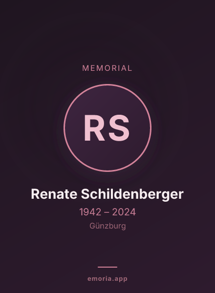 Memorial portrait of Renate Schildenberger