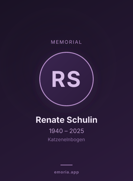 Memorial portrait of Renate Schulin