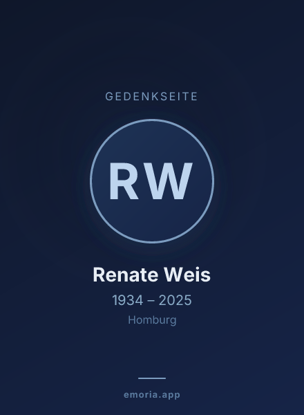 Gedenkportrait von Renate Weis