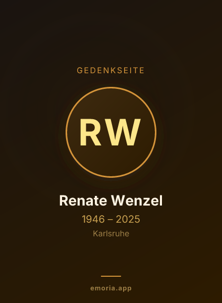 Gedenkportrait von Renate Wenzel