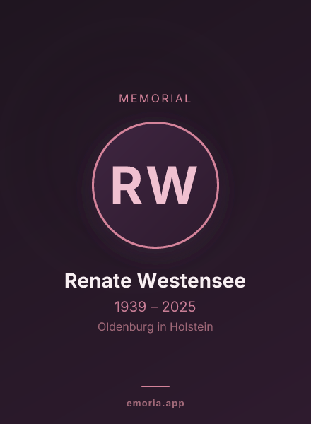 Memorial portrait of Renate Westensee