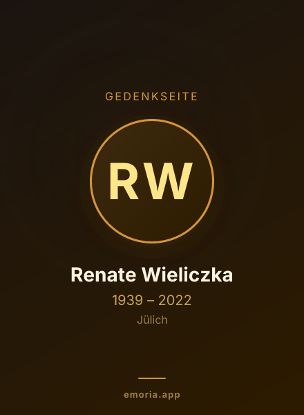 Gedenkportrait von Renate Wieliczka