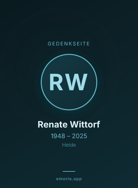 Gedenkportrait von Renate Wittorf