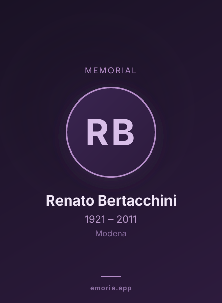 Memorial portrait of Renato Bertacchini