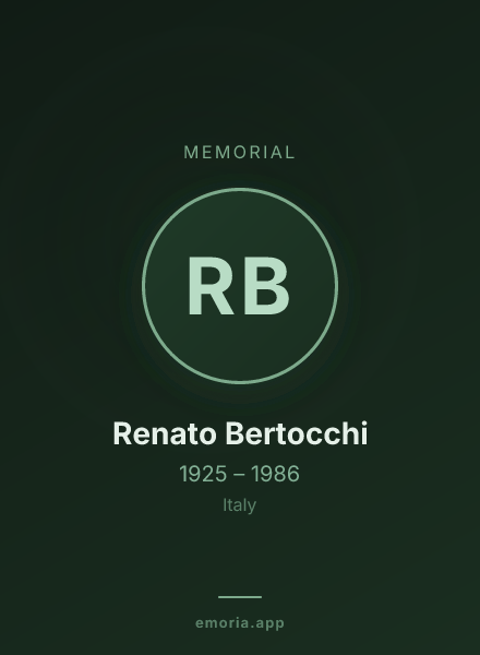 Memorial portrait of Renato Bertocchi