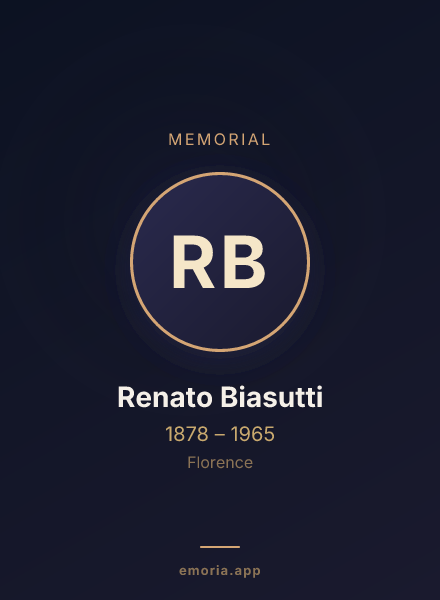 Memorial portrait of Renato Biasutti