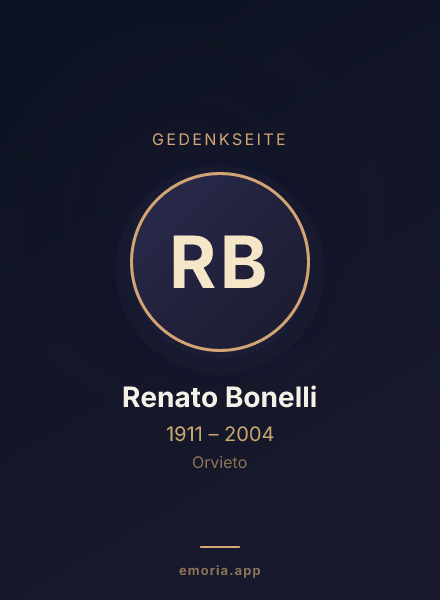 Gedenkportrait von Renato Bonelli