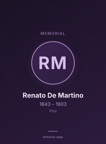 Memorial portrait of Renato De Martino