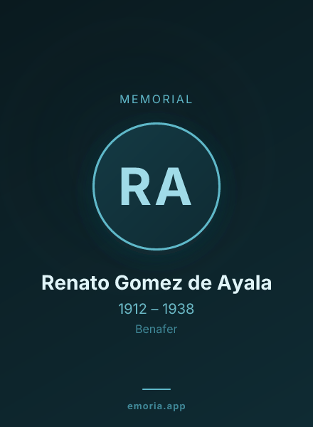 Memorial portrait of Renato Gomez de Ayala